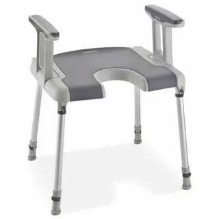 Invacare Aquatec Sorrento Duschhocker mit Armlehnen und Hygieneasschnitt 1532660