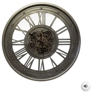 Atmosphera Créateur d'intérieur Wanduhr aus Metall, Ø 80 cm, sichtbarer Mechanismus
