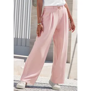 LASCANA Schlupfhose "aus bügelfreier Ware mit weitem Bein" Sommerhose, sommerlich elegant, Business chic, rosé