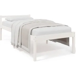 vidaXL Seniorenbett Weiß 90x190 cm Massivholz Kiefer - Weiß