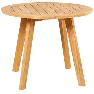 Tisch Diana, Mosaik-Teak - 95 cm rund Beine Teak