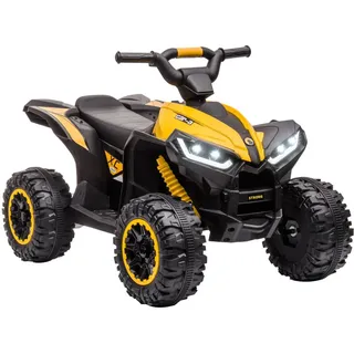 Homcom Elektro Quad für Kinder, 12V Kinder Quad mit USB-Anschluss, Gelb , Metall , 53x55.5x83 cm , unisex , Freizeit & Co, Gartenspielzeug, Kinder-Elektrofahrzeuge