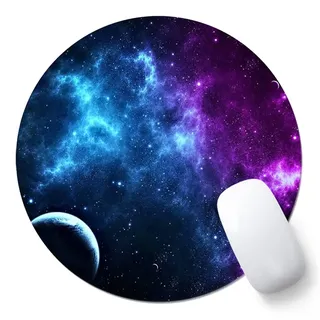 AOKSUNOVA Mousepad mit Motiv Mauspad Rund 20cm Mauspad Klein Design Universum