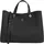 Emblem Satchel Tote-Bag Polyurethan Black