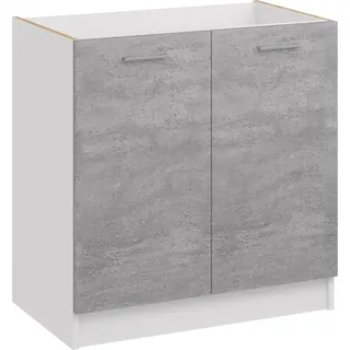 Küchenschrank Kuche Hängeschrank Unterschrank Küchenzeile Kühlschrank , Farbe:Beton, Küchenschränke:spülenschrank 60cm