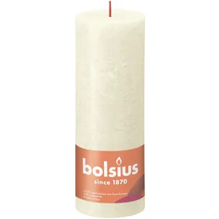 Bolsius Rustiko Shine Stumpenkerze 19 cm weiß