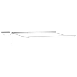 vidaXL Elektrische ausziehbare Markise Gelb und Orange 5 x 3 m - Weiß