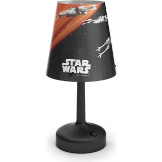 Philips Lighting Star Wars LED Batterie Tischleuchte Nachttischleuchte kabellos X-Wing - Raumschiff - Schwarz, Rot, Weiß