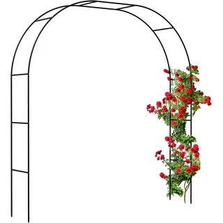 Relaxdays Rosenbogen 235 x 250 x 40 cm Schwarz