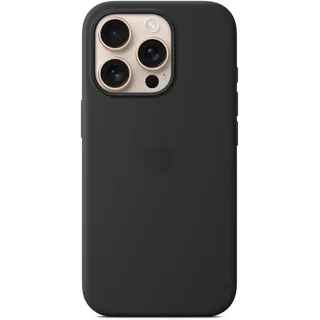 Apple Silikon Case mit MagSafe für iPhone 16 Pro schwarz