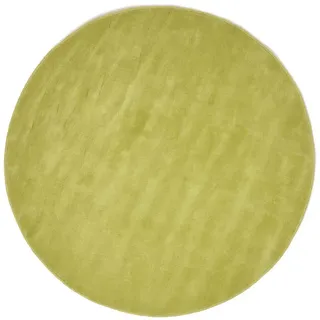 Homescapes Kurzflor-Teppich rund getuftet 70 cm , Grün , Textil , Rund , 70x70 cm , Teppiche und Böden, Teppiche, Hochflorteppiche & Shaggys