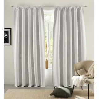 Verdunkelungsvorhang "Marusha" Gr. 1, beige (creme), B:135cm H:145cm, Polyester, Polyester, LEGER HOME BY LENA GERCKE, Gardinen, Verdunkelungsvorhang, Verdunkelnder Vorhang, blickdicht, Leinenoptik, robuste Haptik, Thermo