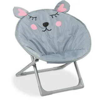 Relaxdays Kindersessel Moonchair 50 x 47 x 48 cm Textil grau