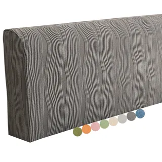 VEAI Bettkopfteil Bezug 140cm 180cm 200cm 160cm Bett Kopfteil Bezug Weicher Strecken bettkopfteil bezug, Staubdichte Schutzhülle für Schlafzimmer Kopfteil(Dunkelgrau,140-160cm/55-63in)