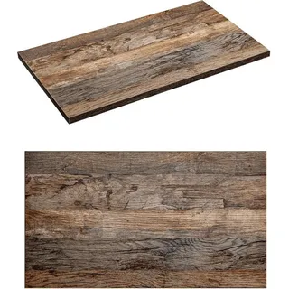 Waschtischplatte 60cm PUEBLA-56 in Vintage Oak Nb. B/H/T ca. 60,4/2,5/46 cm - Braun