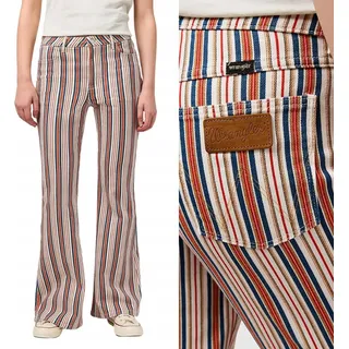 Lee FIERCE FLARE Americana Stripe Gestreifte Glockenhose mit hoher Taille, W28 L32