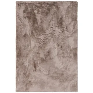 benuta nest Kunstfell-Teppich, Taupe, Textil, Beton Optik, Rechteckig, 160x230 cm wasserabweisend, Teppiche , Böden, Teppiche