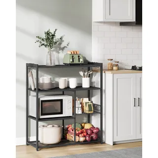 VASAGLE Küchenregal, Standregal mit 2 Metallkörben, 35 x 80 x 95 cm