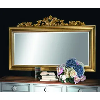 Spiegel Holzrahmen Großer Wandspiegel Klassischer Designer Barock Rokoko Holz