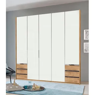 Level 250 x 236 x 58 cm Plankeneiche Nachbildung/Weißglas