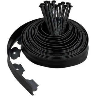 Relaxdays Rasenkante 10 m schwarz