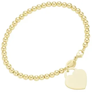 GIORGIO MARTELLO MILANO Armband Kugeln mit Behang Herz gold vergoldet 925 Größe Damen