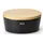 Brottopf oval schwarz, holzfarben),