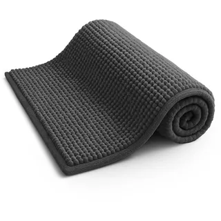 KEPLIN Rutschfester Mikrofaser-Bad- und WC-Vorleger – weicher, plüschiger und bequemer Teppich mit maschinenwaschbarem Design – wasserabsorbierend und schnell trocknend, um Badezimmer und Zuhause