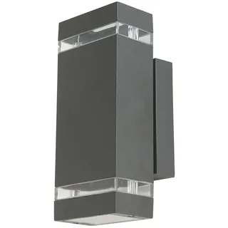 Lutec Außenwandleuchte Aluminium 23,5 cm spritzwassergeschützt grau/schwarz