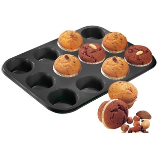 Zenker Muffinform BlackMetallic für 12 Stück 35 x 26,5 cm