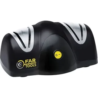 Universeller elektrischer Messerschärfer FARTOOLS PRO AG 50, 20 W, für Metallklingen und Schneidwaren, 2 Finish-Stufen, Schwarz - Schwarz