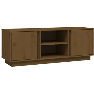 vidaXL TV-Schrank Honigbraun 110x35x40,5 cm Massivholz Kiefer - Braun