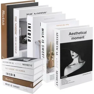 5 Stück dekorative Bücher für Wohnaccessoires - dekorative Bücherbox - Bücher für Wohnzimmertisch/Platte - Büroaccessoires - Bunt