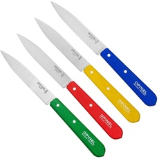 Opinel OP01233 Messerblock, BuchenholzOpinel Küchenmesser, Set mit 4 Messern,, Edelstahl, mehrfarbig, 19.3 x 2 x 1 cm, 4-Einheiten