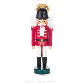 Nussknacker Österreicher rot-weiß BxHxT 4,5 cmx13 cmx3,5 cm NEU Erzgebirge