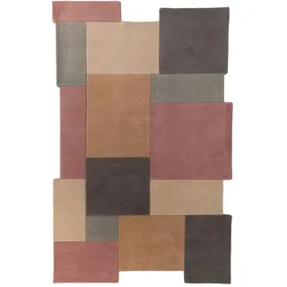 Wollteppich , Naturfarben, Rosa, Pink , Textil , Abstraktes , rechteckig , 180x120 cm , Reach , für Fußbodenheizung geeignet, in verschiedenen Größen erhältlich , Teppiche und Böden, Teppiche, Schafwollteppiche