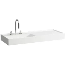 Laufen Kartell Waschtisch, unterbaufähig, Ablage rechts, 1 Hahnloch , ohne Überlauf, 1200x460mm, H813332, Farbe: Weiß mit LCC Active