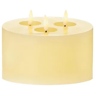 Weihnachten Kerze Creme Flickabright 3 Flamme Geschmolzene Pool Effekt