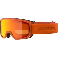 Bild Scarabeo S Q-LITE - Verspiegelte, Kontrastverstärkende OTG Skibrille Mit 100% UV-Schutz Für Erwachsene, pumpkin matt, One Size