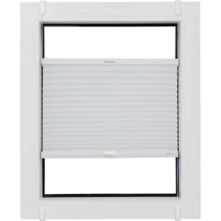 Plissee SUNLINES "Budget Crepe", weiß (weiß, weiß), B:105cm H:210cm, Obermaterial: 85% Polyester, 15% sonstige Fasern, Plissees, Plissee, Klemmfix, glatt