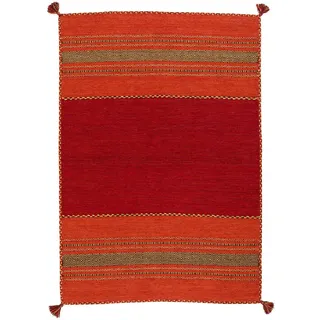 Pergamon Natur Teppich Kelim Navarro Rot 120x180cm
