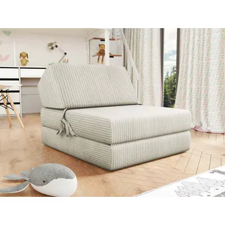 Mirjan24 Schlafcouch Cord 2-Sitzer Weiß