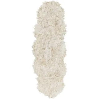 Beliani Kunstschaffell-Teppich, Beige, 60 x 180 cm