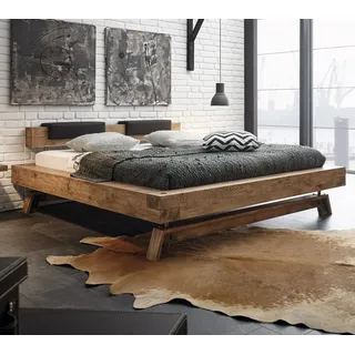 HASENA Oak Vintage Balkenbett Kopfteil Inca Kufen Stabil 180x200