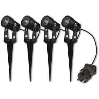 ChiliTec Gartenstrahler Set 4 Spots spritzwassergeschützt 20,5 cm IP44