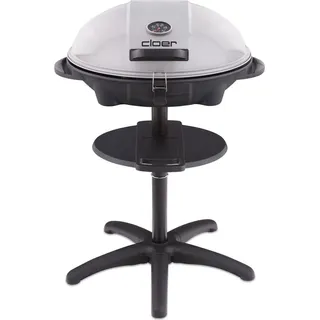 Cloer 6789, 2400 W, Kamado Grill/Grill, Elektro, Kochstation, Gebürstet, Black, Silber - Schwarz, Silber