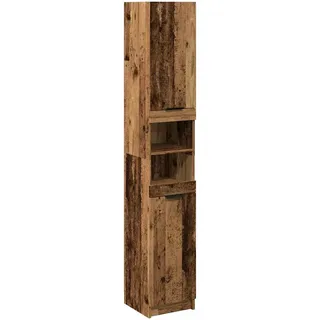 vidaXL Badschrank Altholz-Optik 32x34x188,5 cm Holzwerkstoff