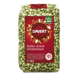 Davert - Halbe Grüne Schälerbsen 500 g