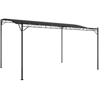 vidaXL Markise Anthrazit 4x3 m 180 g/m2 Stoff und Stahl - Grau