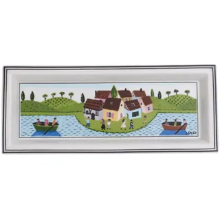 Villeroy & Boch Villeroy und Boch Design Naif Gifts Rechteckige Schale, Premium Porzellan, Weiß/Bunt
